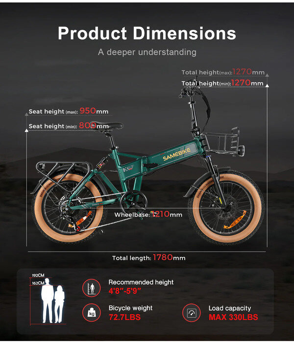 Samebike XWLX09-II Fat Tire, valkoinen hinta ja tiedot | Sähköpyörät | hobbyhall.fi