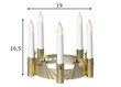 LED kynttilän kruunu paristoilla kulta 0,15W 19x16,5cm Santa lucia 073-40 hinta ja tiedot | Joulukoristeet | hobbyhall.fi
