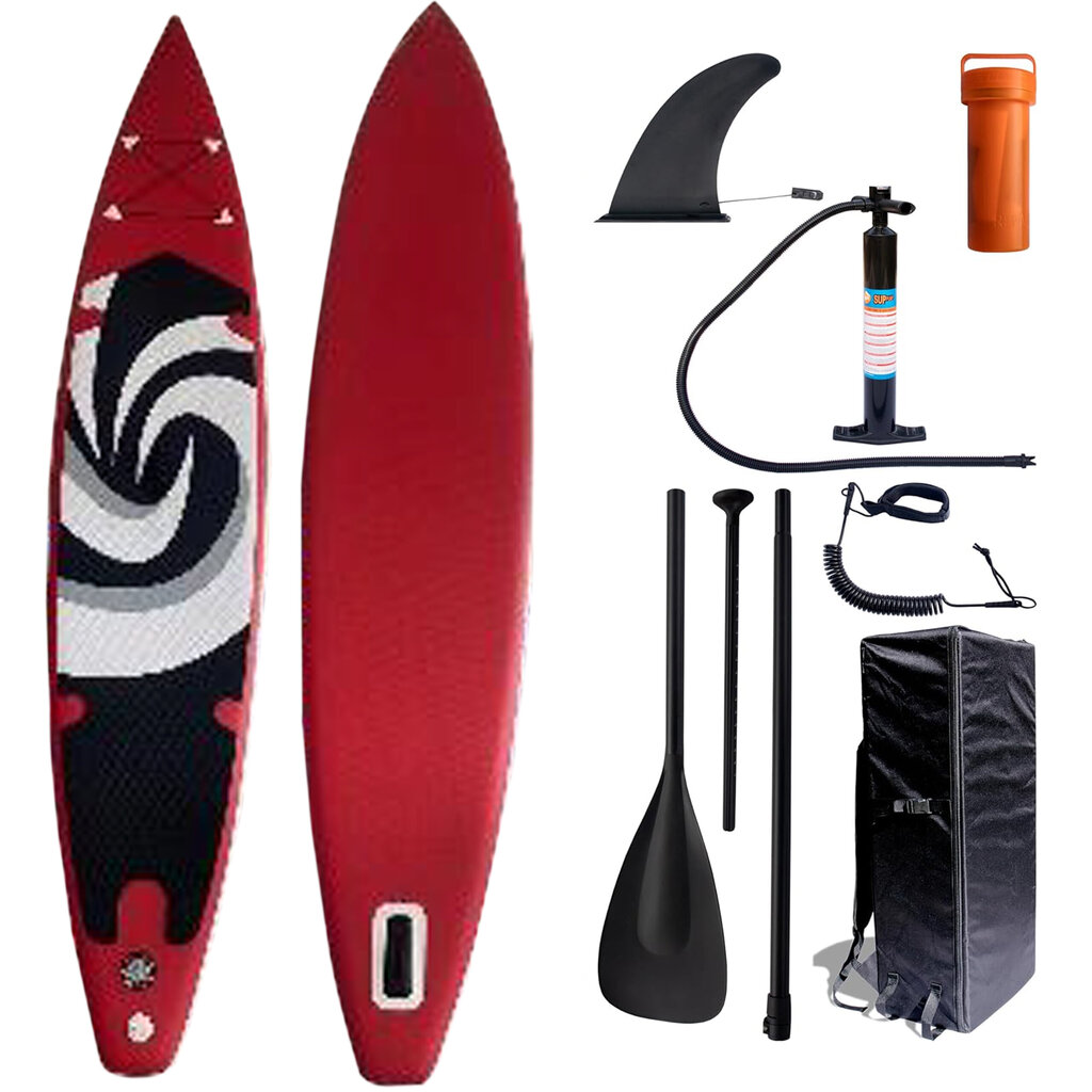 SUP-lauta melalla, Omimar, punainen, 380x79x15 cm hinta ja tiedot | SUP-laudat | hobbyhall.fi