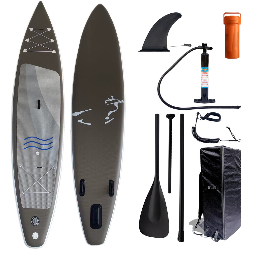 SUP-lauta melalla, Omimar, harmaa, 380x79x15 cm hinta ja tiedot | SUP-laudat | hobbyhall.fi