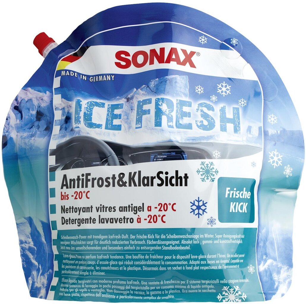 Talvi-ikkunanpesuaine SONAX Ice Fresh, 3L hinta ja tiedot | Lasinpesunesteet ja jäähdytysnesteet | hobbyhall.fi