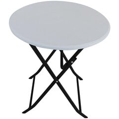 Taitettava parvekepöytä, 60x72cm, valkoinen hinta ja tiedot | Puutarhapöydät | hobbyhall.fi