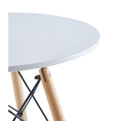 Pyöreä pöytä, matera, 60x60cm, valkoinen hinta ja tiedot | Ruokapöydät | hobbyhall.fi