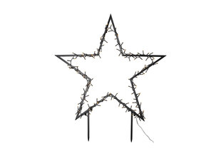 LED-ulkovalaisin tähti musta 3,6W 80x90cm Spiky 475-13 hinta ja tiedot | Joulukoristeet | hobbyhall.fi