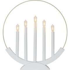 LED puinen kynttilänjalka kaareva valkoinen 2W 43x46cm ranneke 644-28 hinta ja tiedot | Kynttilät ja kynttilänjalat | hobbyhall.fi