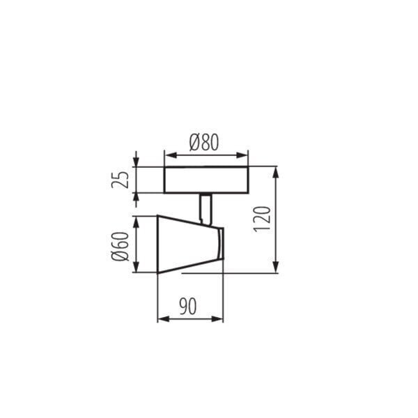 Katto- ja seinävalaisin ENALI EL-1O W hinta ja tiedot | Kattovalaisimet | hobbyhall.fi