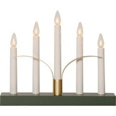 Puinen kynttilänjalka vihreä metallikoristeella 15W 30x25cm Lilja 644-19 hinta ja tiedot | Kynttilät ja kynttilänjalat | hobbyhall.fi