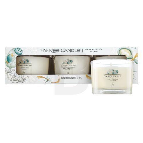 Yankee Candle Baby Powder 3 x 37 g hinta ja tiedot | Kynttilät ja kynttilänjalat | hobbyhall.fi