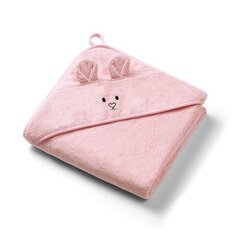 BabyOno hupullinen pyyhe 1553/01, 100x100 cm, vaaleanpunainen hinta ja tiedot | Pyyhkeet | hobbyhall.fi