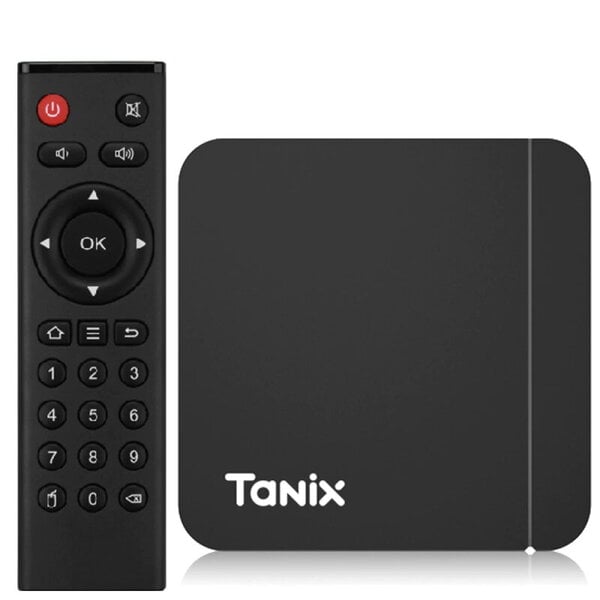 Tanix W2 S905W2 64-bittinen neliytiminen ARM Cortex A53 -konsoli 4K Ultra HD Android TV Box kaukosäätimellä Android 11 Smart TV 2Gb + 16GB musta