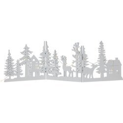 LED puinen sisustusvalo valkoinen 2xAA 0,6W 40x12cm Fauna 272-10 hinta ja tiedot | Kynttilät ja kynttilänjalat | hobbyhall.fi