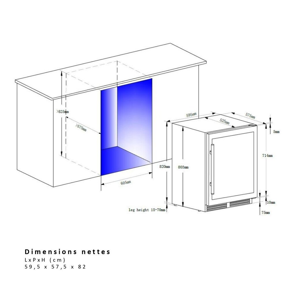 La Sommeliere LSBU51DB2 hinta ja tiedot | Viinikaapit | hobbyhall.fi