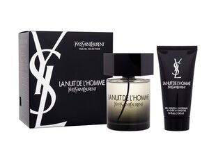 Sarja Yves Saint Laurent La Nuit L'Homme miehille: Eau de Toilette EDT, 100 ml + suihkugeeli, 50 ml hinta ja tiedot | Miesten hajuvedet | hobbyhall.fi