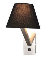 Seinävalaisin Maxlight Orlando Collection krominvärisenä mustalla varjostimella 1xE27 5103W/BLNM hinta ja tiedot | Seinävalaisimet | hobbyhall.fi