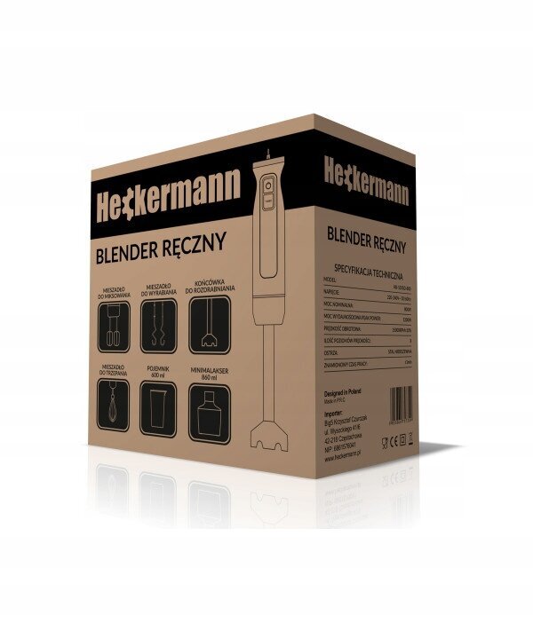 Heckermann B204 1200W hinta ja tiedot | Sauvasekoittimet ja silppurit | hobbyhall.fi