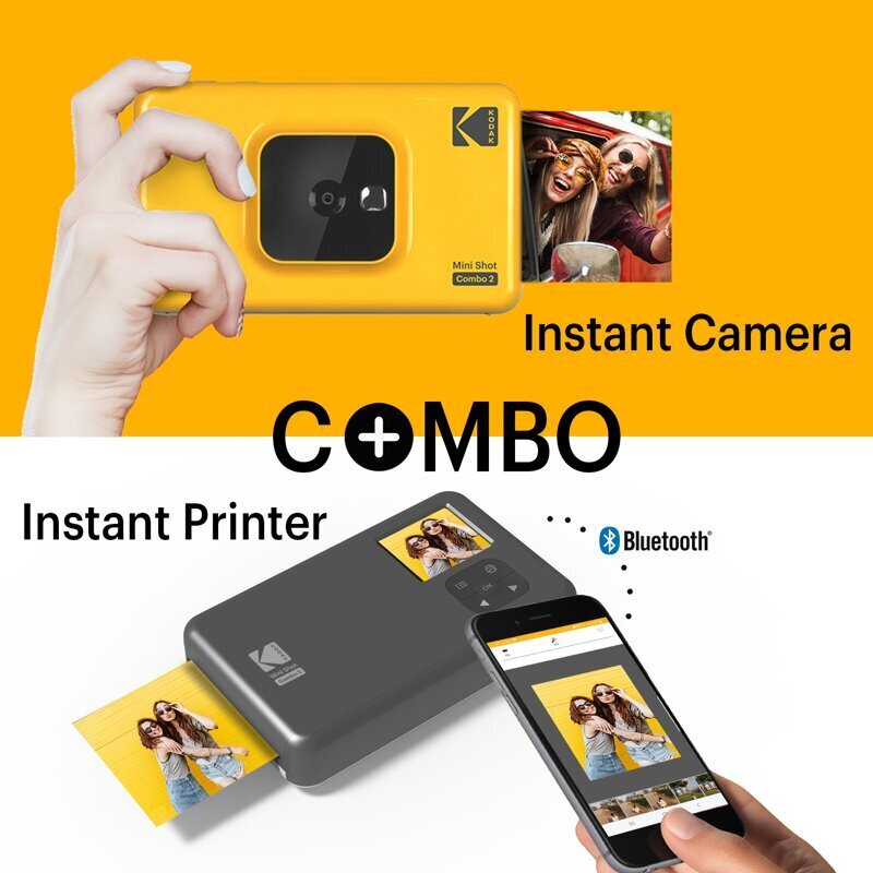 Kodak Mini shot Combo 2, keltainen hinta ja tiedot | Pikakamerat | hobbyhall.fi