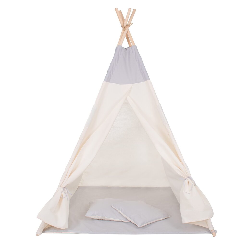 Tipi-teltta Springos TIP10, harmaa hinta ja tiedot | Lasten leikkimökit ja -teltat | hobbyhall.fi