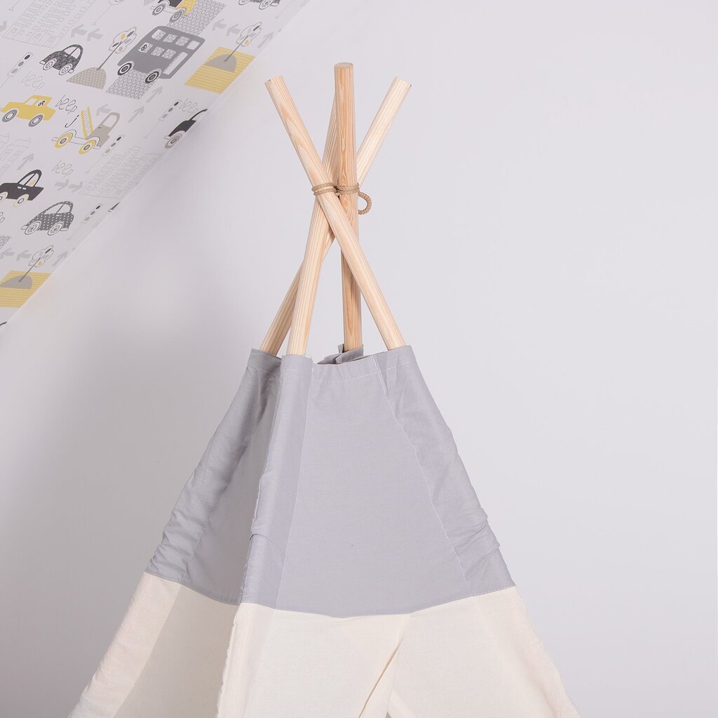 Tipi-teltta Springos TIP10, harmaa hinta ja tiedot | Lasten leikkimökit ja -teltat | hobbyhall.fi