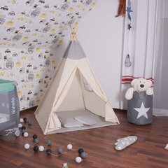 Tipi-teltta Springos TIP10, harmaa hinta ja tiedot | Lasten leikkimökit ja -teltat | hobbyhall.fi