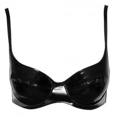 Vinyl Bra black 75D rintaliivit hinta ja tiedot | Seksikkäät asut naisille | hobbyhall.fi