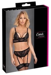 Alusvaatesetti Cottelli, musta, XL hinta ja tiedot | Seksikkäät asut naisille | hobbyhall.fi