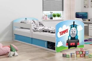Lastensänky Tommy Train Patjalla Ja Aluslaatikoilla 160x80cm sininen hinta ja tiedot | LuxCasa Huonekalut ja sisustus | hobbyhall.fi