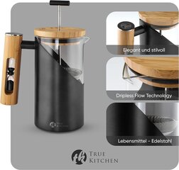 Kahvinpuristinpannu True Kitchen, 0,5L, musta hinta ja tiedot | Kahvipannut ja teekannut | hobbyhall.fi