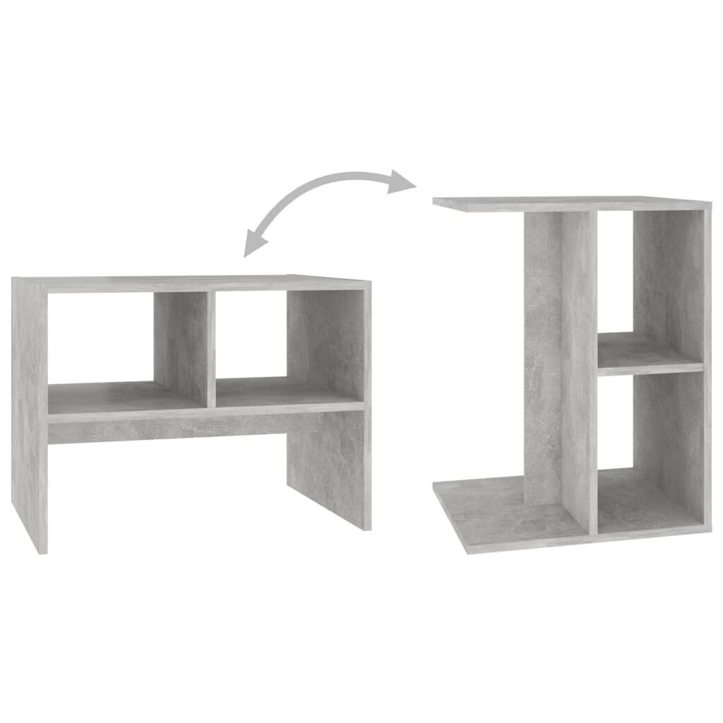 vidaXL Sivupöytä betoninharmaa 60x40x45 cm lastulevy hinta ja tiedot | Sohvapöydät | hobbyhall.fi