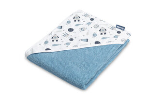 Kūdikio rankšluostis su gobtuvu Sensillo, 100x100 cm, mėlynas hinta ja tiedot | Kylpyvälineet | hobbyhall.fi