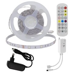 LED-nauhasarja värikäs 5m 8W/m kaukosäätimellä + Bluetooth Music IP20 hinta ja tiedot | LED-valonauhat | hobbyhall.fi