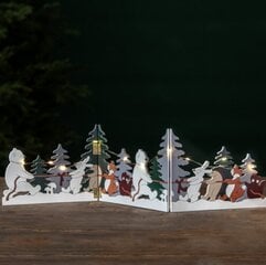 LED jouluvaloKoristevalo - metsä eläimillä laserleikkaus 2xAA 17x37cm Metsän ystävät 271-94 hinta ja tiedot | Joulukoristeet | hobbyhall.fi