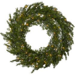 Koristeellinen seppele 60 LED AA 0,9W Ø60cm Thuja 612-52 hinta ja tiedot | Joulukoristeet | hobbyhall.fi