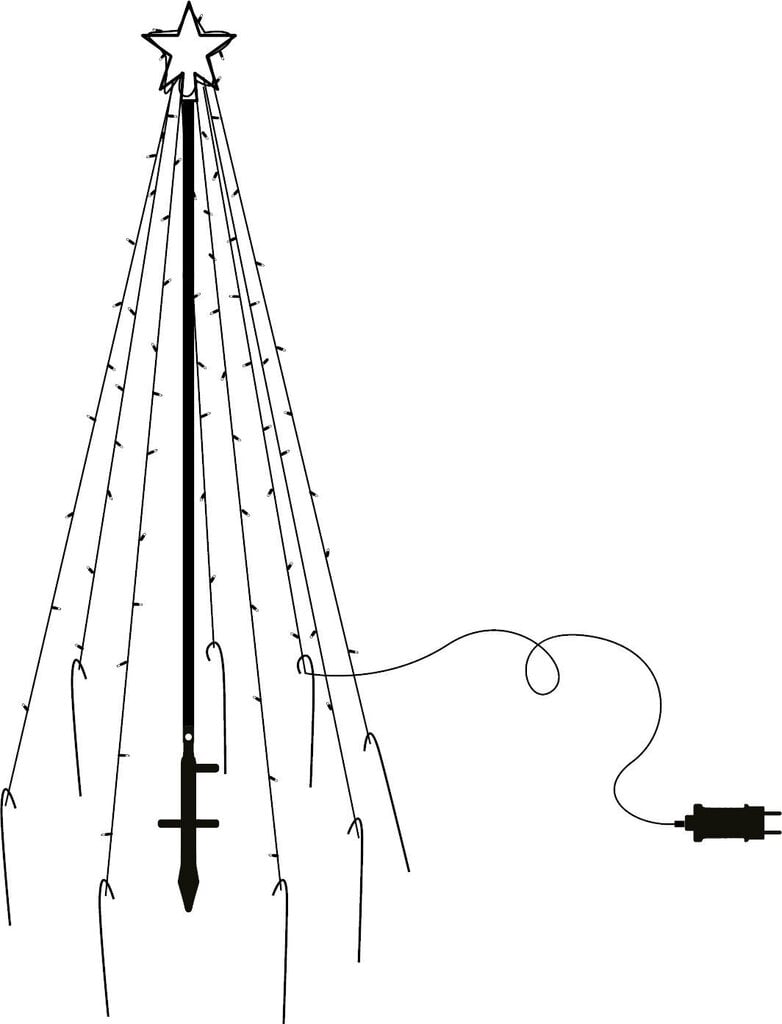 LED-ulkovalo Koristevalo kuusen musta 0,06W 100x235cm Spiky 807-60-1 hinta ja tiedot | Puutarha- ja ulkovalot | hobbyhall.fi