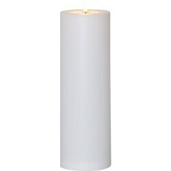 LED muovinen ulkokynttilä valkoinen 10x32,5cm 3xAA Rak 061-26 hinta ja tiedot | Kynttilät ja kynttilänjalat | hobbyhall.fi