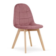 Tuoli BORA - tumma vaaleanpunainen sametti x 1 hinta ja tiedot | Ruokapöydän tuolit | hobbyhall.fi