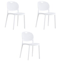 Tuoli LUMA - valkoinen x 3 hinta ja tiedot | Ruokapöydän tuolit | hobbyhall.fi