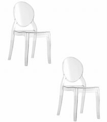Tuoli SOFIA - läpinäkyvä x 2 hinta ja tiedot | Ruokapöydän tuolit | hobbyhall.fi