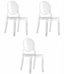 Tuoli SOFIA - läpinäkyvä x 3 hinta ja tiedot | Ruokapöydän tuolit | hobbyhall.fi