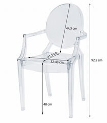 Tuoli BUSAN - läpinäkyvä x 2 hinta ja tiedot | Ruokapöydän tuolit | hobbyhall.fi