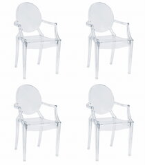 Tuoli BUSAN - läpinäkyvä x 4 hinta ja tiedot | Ruokapöydän tuolit | hobbyhall.fi