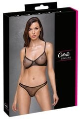 Cottelli Lingerie seksikäs alusvaatesetti, musta, 80B/M hinta ja tiedot | Seksikkäät asut naisille | hobbyhall.fi