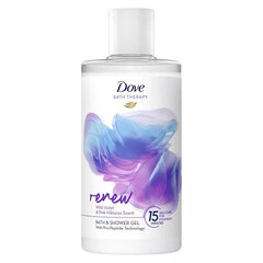 Kylpy- ja suihkugeeli Dove Bath Therapy Renew Wild Violet & Pink Hibiscus Bath & Shower Gel, 400 ml hinta ja tiedot | Suihkusaippuat ja suihkugeelit | hobbyhall.fi