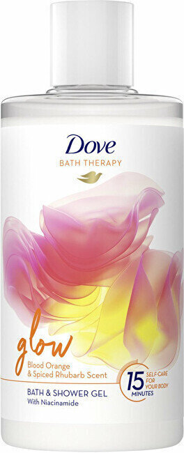 Kylpy- ja suihkugeeli Dove Bath Therapy Glow Blood Orange & Spiced Rhubarb Bath & Shower Gel, 400 ml hinta ja tiedot | Suihkusaippuat ja suihkugeelit | hobbyhall.fi