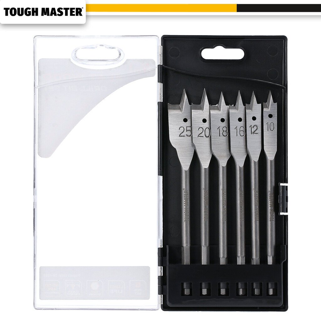 Puuporanterät 6 kpl UK Brand, Tough Master® TM-FDB6 hinta ja tiedot | Käsityökalut | hobbyhall.fi