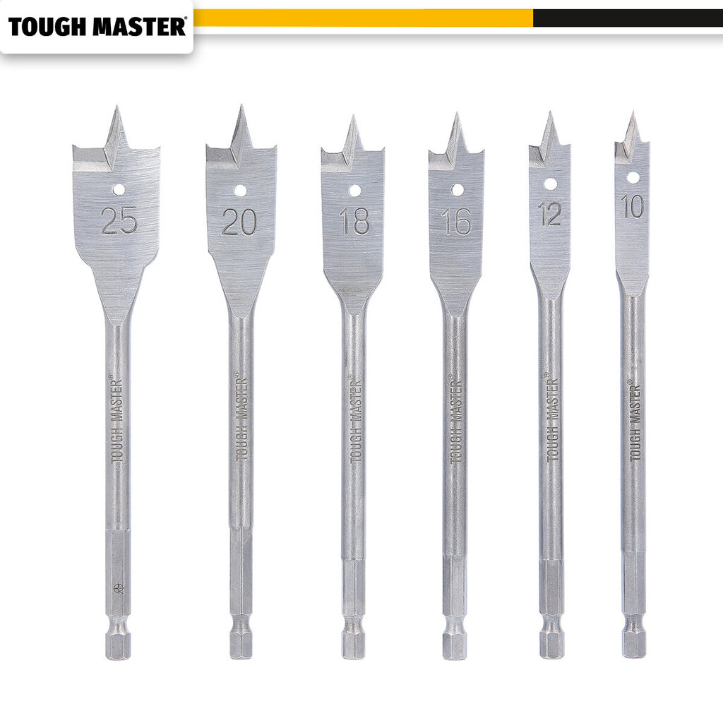 Puuporanterät 6 kpl UK Brand, Tough Master® TM-FDB6 hinta ja tiedot | Käsityökalut | hobbyhall.fi