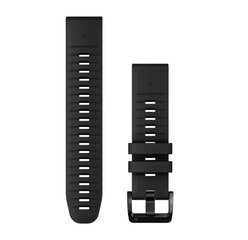 Garmin QuickFit 22 mm Silikoninen kellon ranneke, Musta hinta ja tiedot | Älykellojen ja aktiivisuusrannekkeiden lisätarvikkeet | hobbyhall.fi