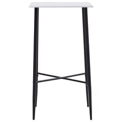 vidaXL Baaripöytä valkoinen 60x60x111 cm MDF hinta ja tiedot | Ruokapöydät | hobbyhall.fi