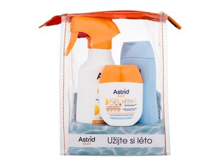 Astrid Sun Family Sun Protection Kit: Spray Sun Lotion SPF30, 270 ml + aurinkovoide kasvoille ja vartalolle lapsille SPF50, 60 ml + After Sun Milk beetakaroteenilla, 200 ml hinta ja tiedot | Aurinkovoiteet | hobbyhall.fi
