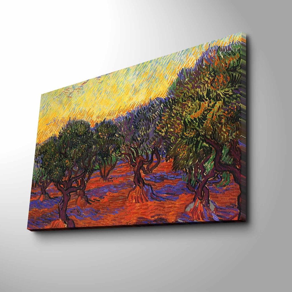 Taulu Olive Grove with Orange Sky (Vincent Van Gogh) hinta ja tiedot | Taulut | hobbyhall.fi