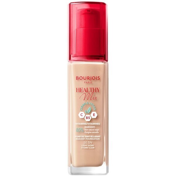 BOURJOIS Paris Healthy Mix Clean & Vegan Radiant Foundation 30ml hinta ja tiedot | Meikkivoiteet ja puuterit | hobbyhall.fi